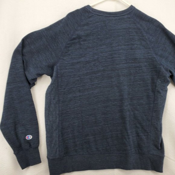 CHAMPION Sweater Men's L/S Crew Neck Tight Knit Pullover Blue Extra Large - Picture 10 of 12